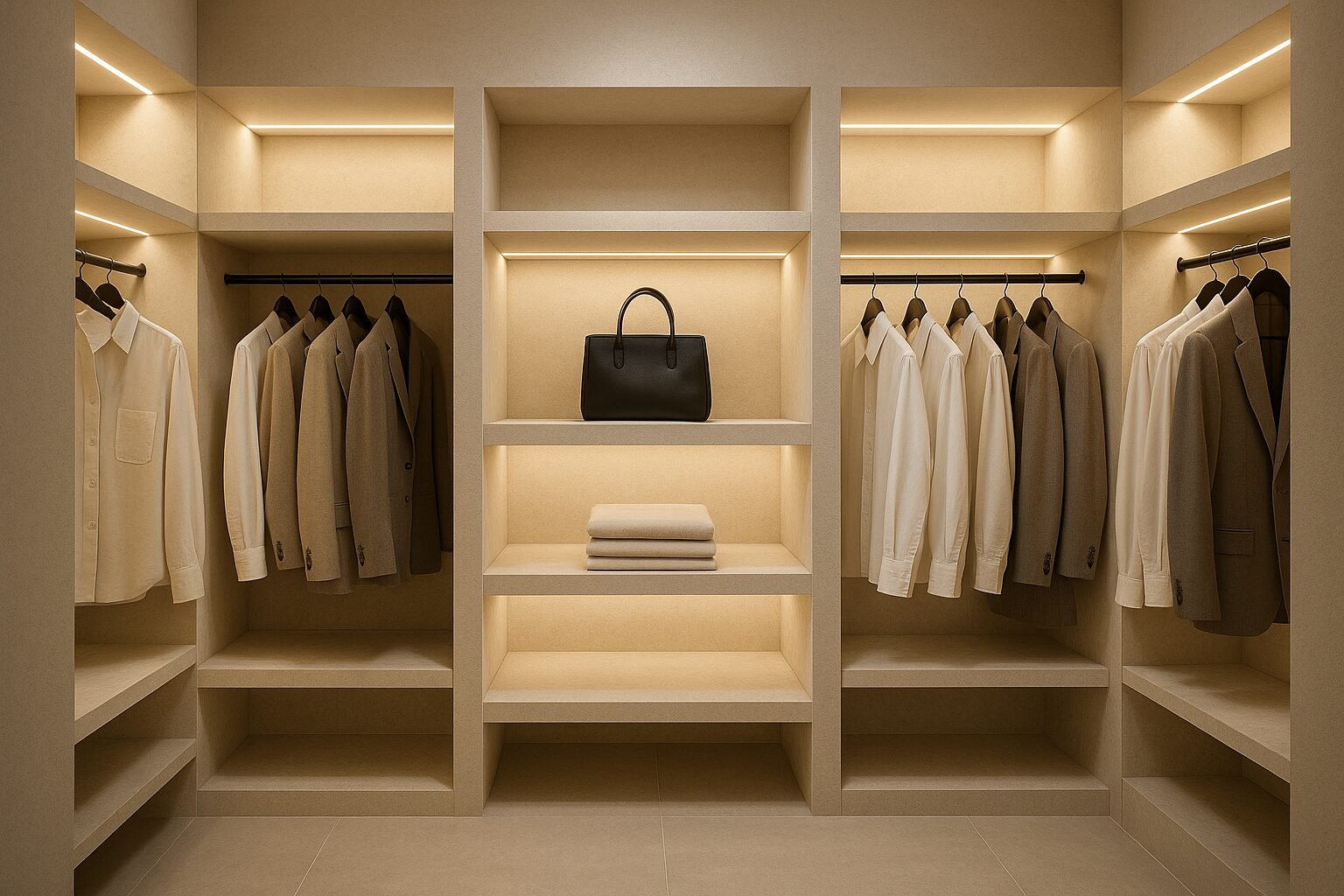 Modern closet drywall